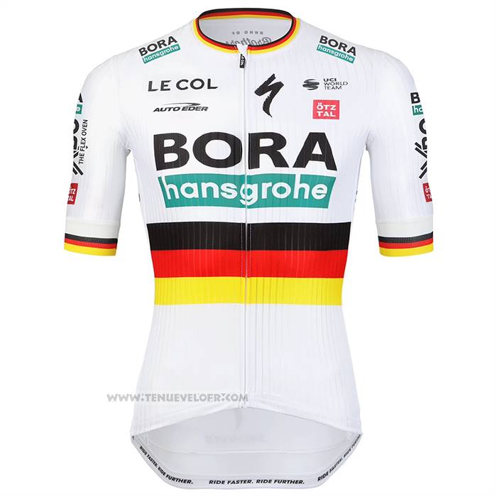 2023 Maillot Cyclisme Bora-hansgrone Noir Rouge Jaune Manches Courtes Et Cuissard